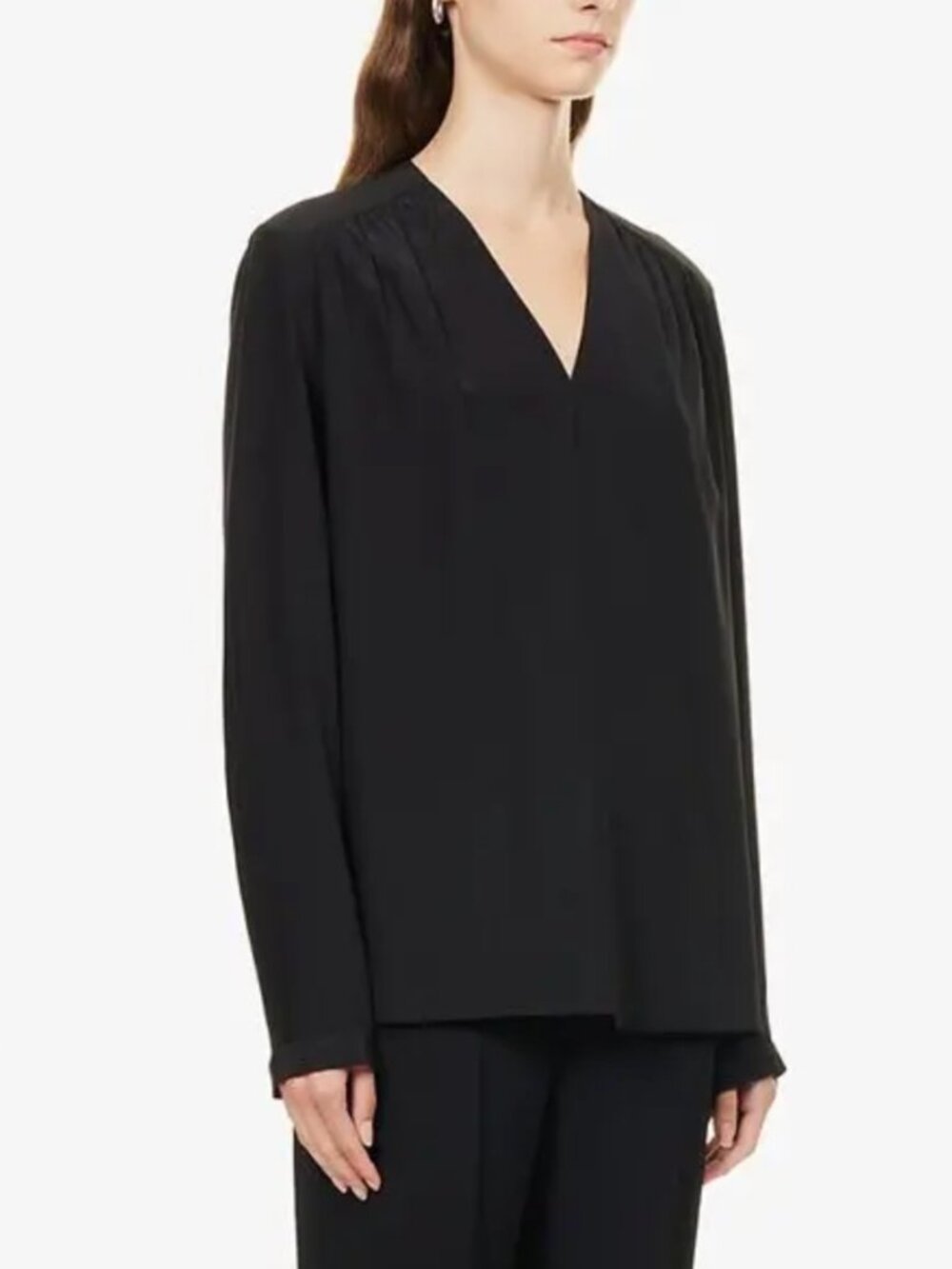 Joseph "Newell" Silk Blouse in Black, size 32 (XS)